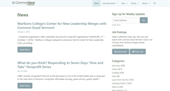 Desktop Screenshot of blog.commongoodvt.org