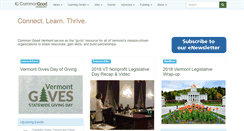Desktop Screenshot of commongoodvt.org