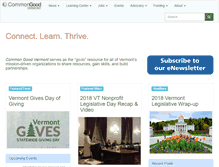 Tablet Screenshot of commongoodvt.org